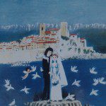 This copy of the illustration, 'Les Amoureux aux Remparts' drawn by Raymond Peynet in 1985 sits on a plaque near Plage Royal. I thought a much more romantic way for me to capture Juan-les-Pins... than a photograph of the hospital...