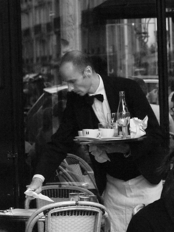 The Parisian Waiter, Cafes, French Essence, Vicki Archer